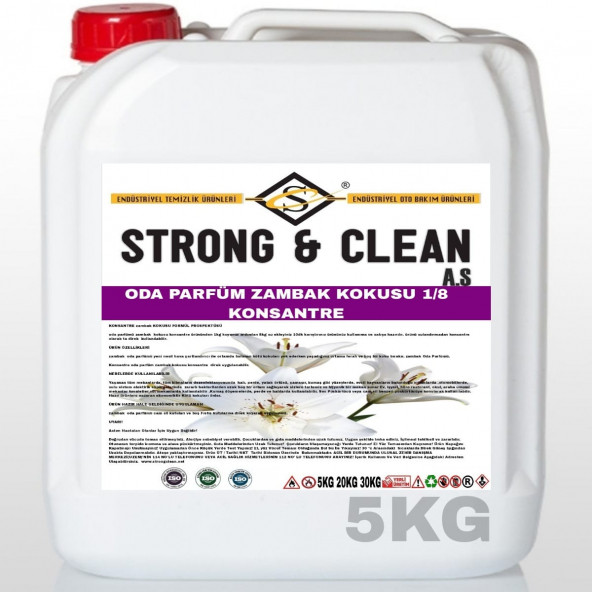 ODA PARFÜM KONSANTRE 1/8 ZAMBAK KOKUSU 5KG ürün görseli 1