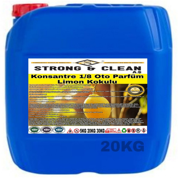 OTO PARFÜM KONSANTRE 1/8 LİMON KOKULU 20KG ürün görseli 1