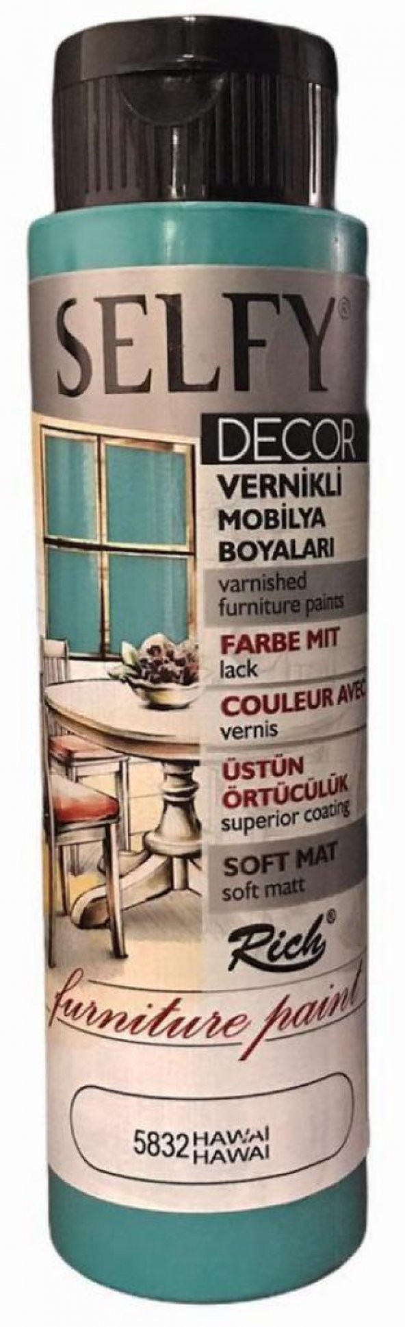 Rich Selfy Decor Vernikli Boya 500cc Hawai 5832 ürün görseli 1