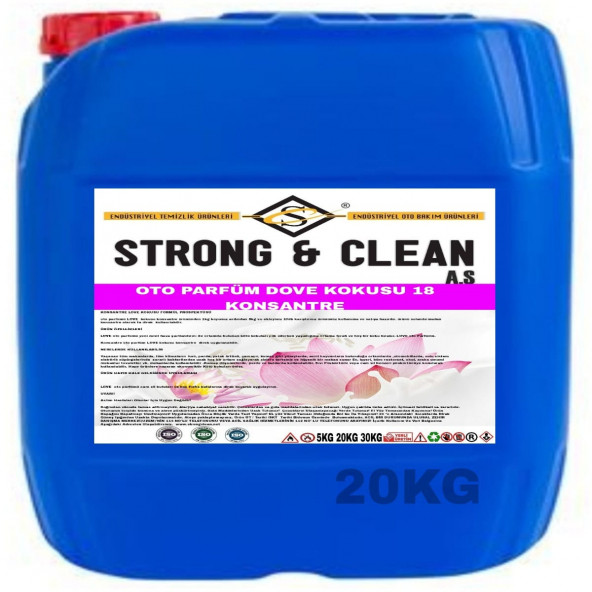 OTO PARFÜM KONSANTRE 1/8 DOVE KOKULU 20KG ürün görseli 1