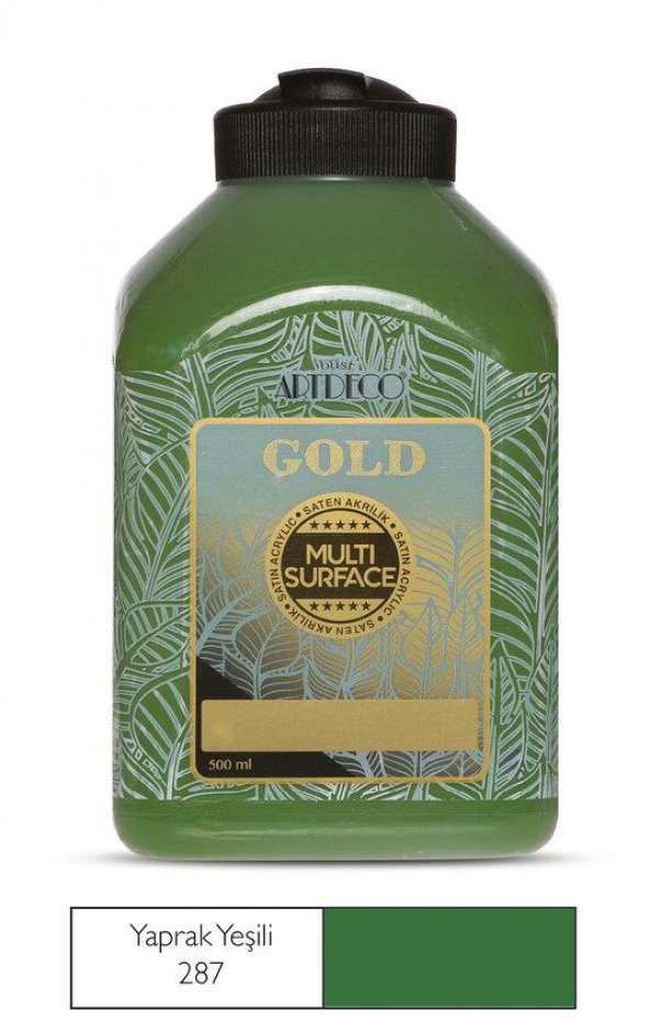 Artdeco Gold Multi Surface Akrilik Boya 500ml 287 Yaprak Yeşili ürün görseli 1