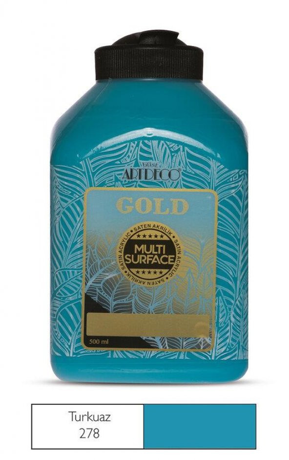Artdeco Gold Multi Surface Akrilik Boya 500ml 278 Turkuaz ürün görseli 1