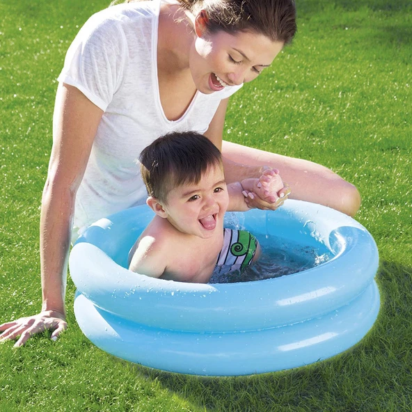 Şişme Bebek Havuzu 61x15 2 Halkalı Mavi 51061 ürün görseli 1