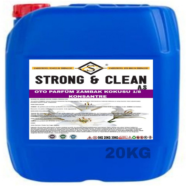 OTO PARFÜM KONSANTRE 1/8 ZAMBAK KOKULU 20KG ürün görseli 1