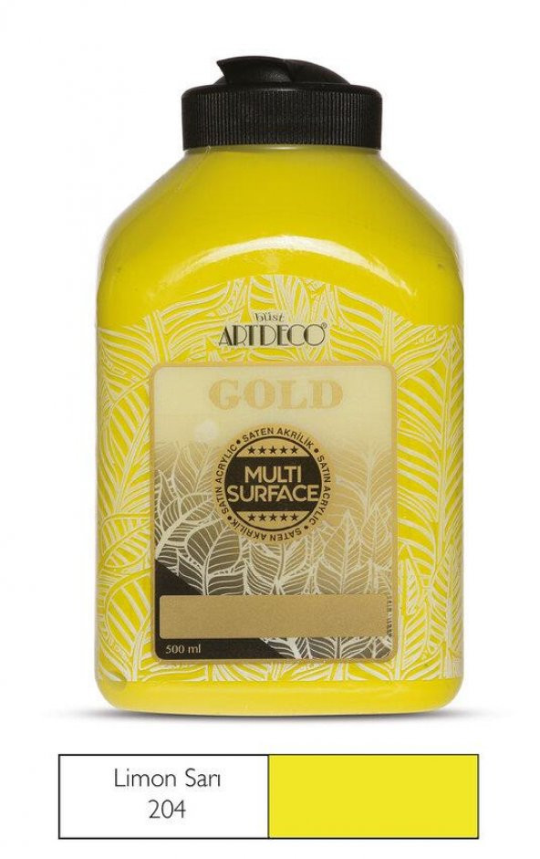 Artdeco Gold Multi Surface Akrilik Boya 500ml 204 Limon Sarı ürün görseli 1