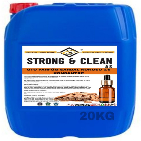 OTO PARFÜM KONSANTRE 1/8 SANDAL KOKULU 20KG ürün görseli 1
