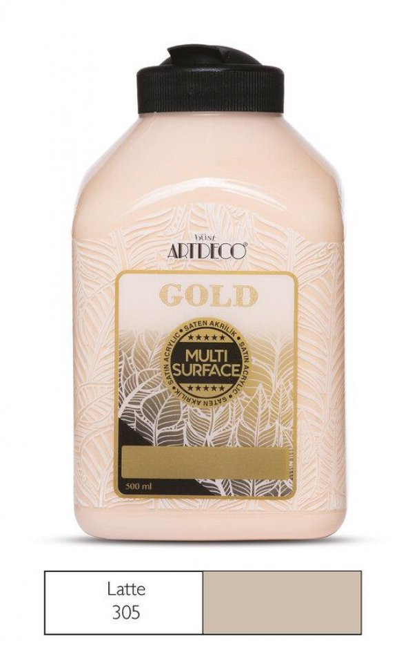 Artdeco Gold Multi Surface Akrilik Boya 500ml 305 Latte ürün görseli 1