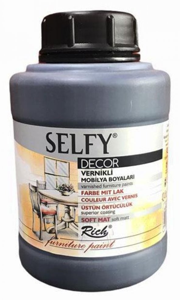 Rich Selfy Decor Vernikli Boya 1250cc Antrasit 12872 ürün görseli 1