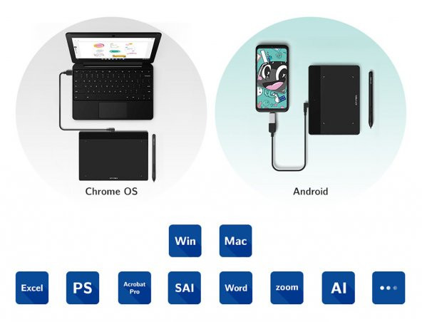 XP-Pen Deco Fun S Grafik Tablet Siyah - Resim 6