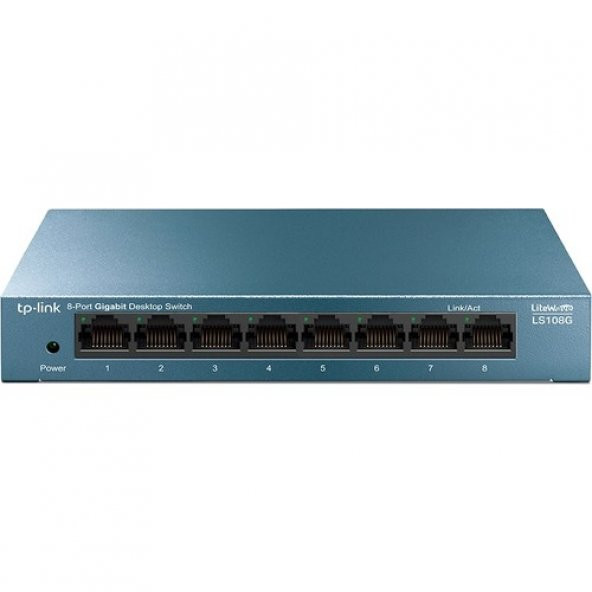 TP-LINK LS108G 8 PORT GIGABIT LITEWAVE MASAÜSTÜ SWITCH (ÇELİK KASA) ürün görseli 1