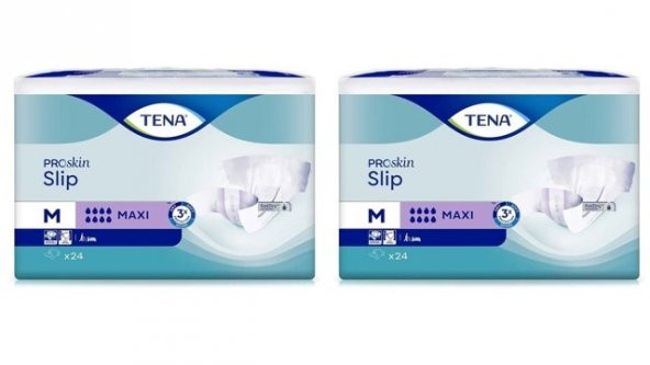 Tena Proskin Slip Maxi 8 damla Orta Boy Medium Belbantlı Hasta Bezi 24lü 2 paket / 48 adet ürün görseli 1