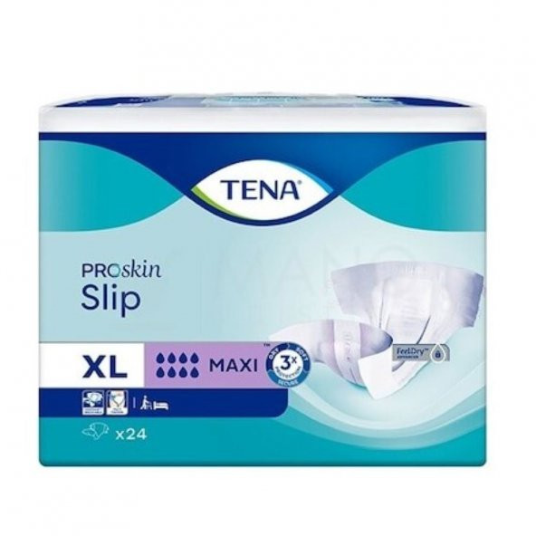 Tena Proskin Slip Maxi 8 Damla Ekstra Büyük Boy Xlarge Belbantlı Hasta Bezi 24Lü Paket ürün görseli 1