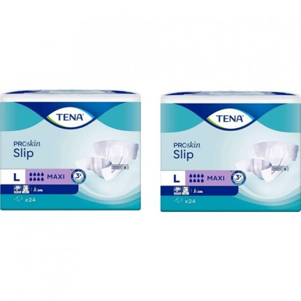 Tena Proskin Slip Maxi 8 damla Büyük Boy Large Belbantlı Hasta Bezi 24lü 2 paket / 48 adet ürün görseli 1