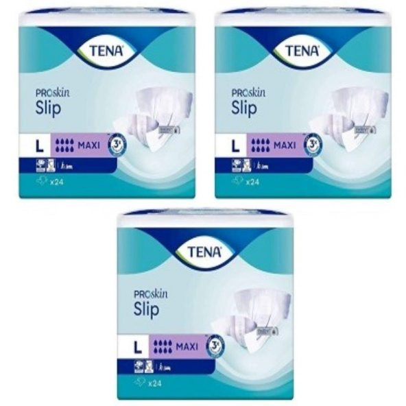 Tena Proskin Slip Maxi Belbantlı Büyük Boy L 24'lü 3 Adet Hasta Bezi ürün görseli 1