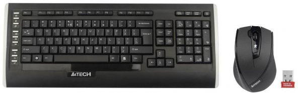 A4-TECH 9300F Q TR 2.4Ghz MULTİMEDYA KLAVYE+V-TRACK MOUSE ürün görseli 1
