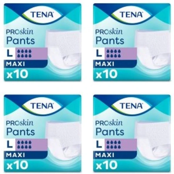 Tena Proskin Pants Maxi 8 damla Emici Külot Büyük Boy Large 10'lu 4 paket / 40 adet ürün görseli 1