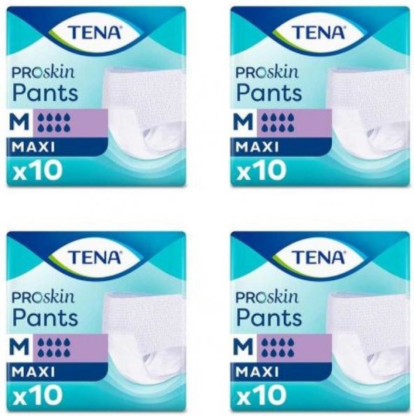 Tena Proskin Pants Maxi 8 Damla Emici Külot Orta Boy Medium 10Lu 4 Paket / 40 Adet ürün görseli 1
