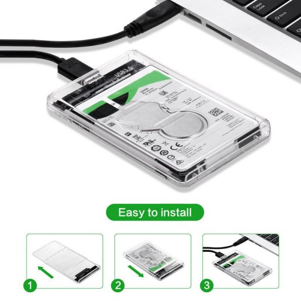 CODMAX 2.5" USB3.0 SATA3 SEFFAF DISK KUTUSU (CDG-HDC-30T) ürün görseli 1