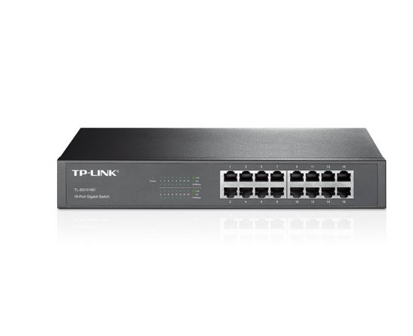 TP-LINK TL-SG1016D 16 Port Gigabit, Desktop/Rackmount Metal Kasa Switch ürün görseli 1