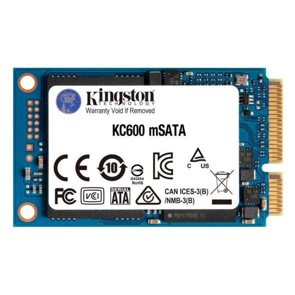 KINGSTON SKC600MS/256G KC600MS 256GB 550/500MB/s mSATA ürün görseli 1