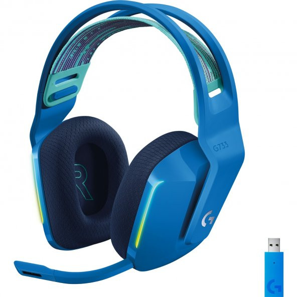 G G733 LIGHTSPEED KABLOSUZ RGB OYUNCU KULAKLIĞI MAVİ 981-000943 ürün görseli 1