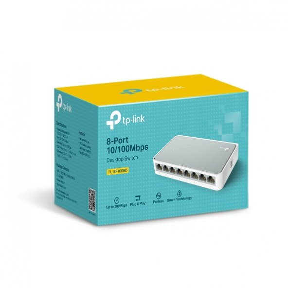 TP-LINK  TL-SF1008D 8 PORT 10/100 MINI SWITCH ürün görseli 1