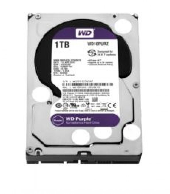 1TB Purple SATA6 64MB DV 7x24 WD10PURZ ürün görseli 1