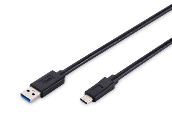 USB Type-C connection cable, type C to A M/M, 1.0m, 3A, 5GB, 3.0 Version AK-300136-010-S ürün görseli 1