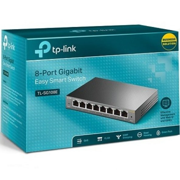 TP-LINK TL-SG108E 8 PORT GIGABIT SMART SWITCH ürün görseli 1