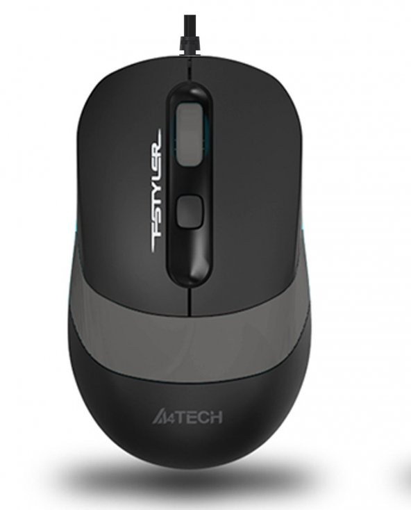A4-TECH FM10 USB Siyah/Gri Optik 1600 DPI Mouse FM10/GRI ürün görseli 1