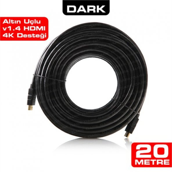 (DK-HD-CV14L2000) V1.4 3D AG DESTEKLI ALTIN UCLU 20MT HDMI KABLO ürün görseli 1