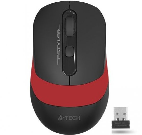 FG10 Siyah/Kırmızı Optik Nano Kablosuz Mouse-2000 DPI FG10/KIRMIZI ürün görseli 1