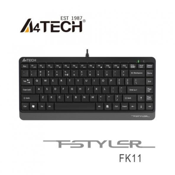 FK11 Q USB Kablolu MM Mini Klavye Gri ürün görseli 1