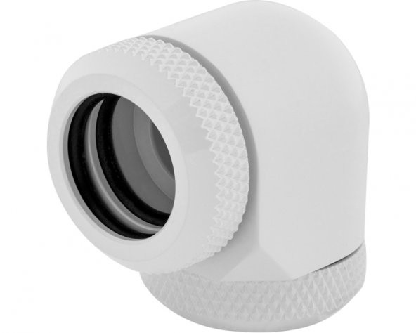 CX-9052020-WW Fitting (hard tube) ,XF Hardline 2-pack (90° Angled 14mm OD compression glossy white) ürün görseli 1