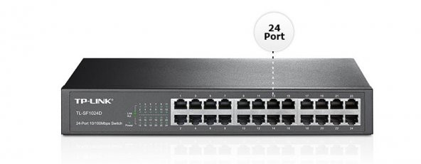 TP-LINK TL-SF1024D 24 PORT 10100 SWITCH ürün görseli 1