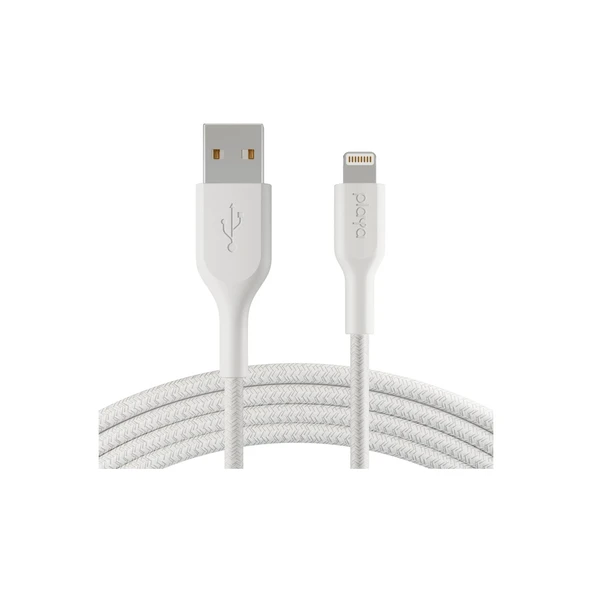 Belkin Örgülü Lightning kablosu 1m Beyaz - Resim 2