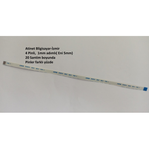 Awm 20624 80c 60v Vw-1 Flex Kablo 4 Pin  20 cm  4-1-20B ürün görseli 1