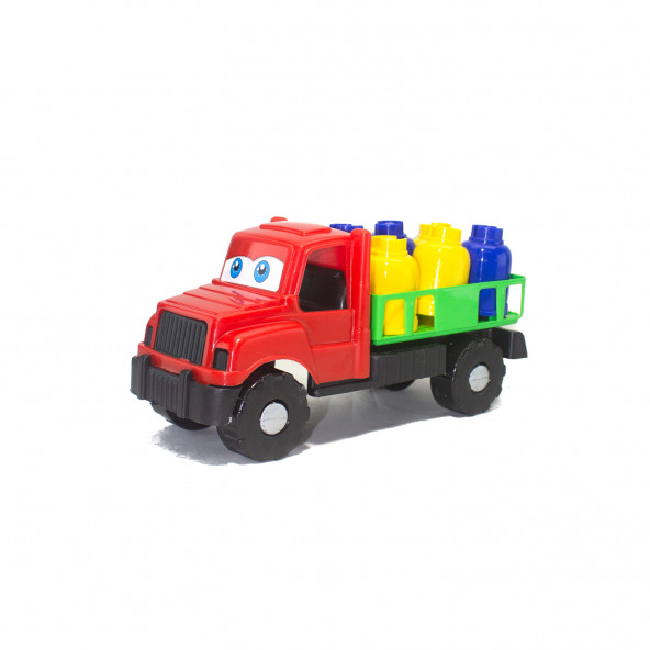 Oyuncak Tüp Kamyonu 6 Adet Mini Tüp 30 Cm ürün görseli 1