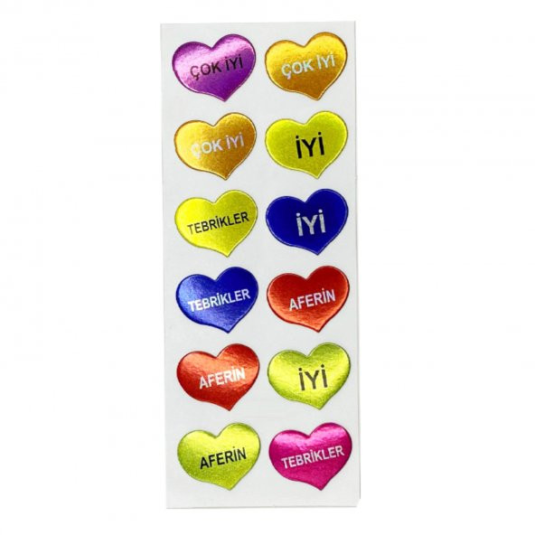 Sticker Kabartmalı Stiker Defter, Planlayıcı Etiket Çok iyi, Tebrikler, Aferin (cb445) 16x7 Cm ürün görseli 1
