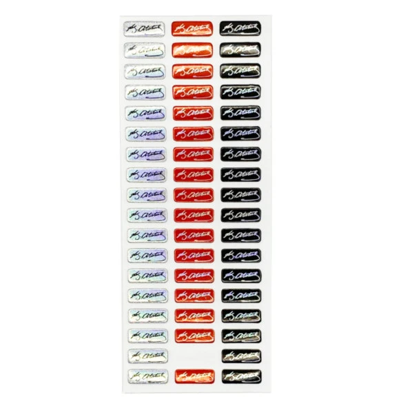 Sticker Kabartmalı Stiker Defter, Planlayıcı Etiket Atatürk mini imza(cb468) 16x7 cm ürün görseli 1