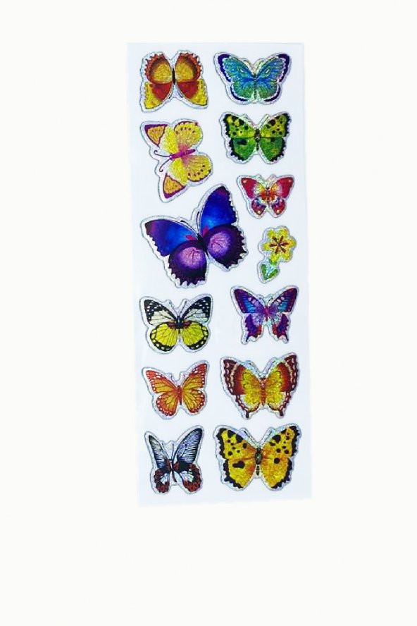 Sticker Kabartmalı Stiker Defter, Planlayıcı Etiket Kelebek (cb395) 16x7 cm ürün görseli 1