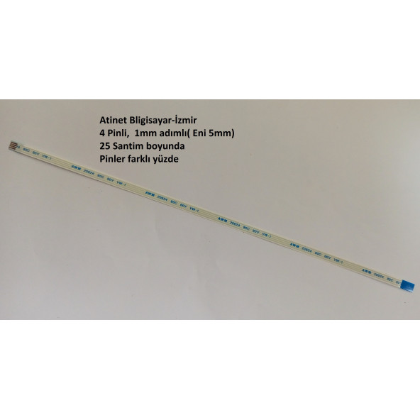 Awm 20624 80c 60v Vw-1 Flex Kablo 4 Pin 25 cm 4-1-25B ürün görseli 1