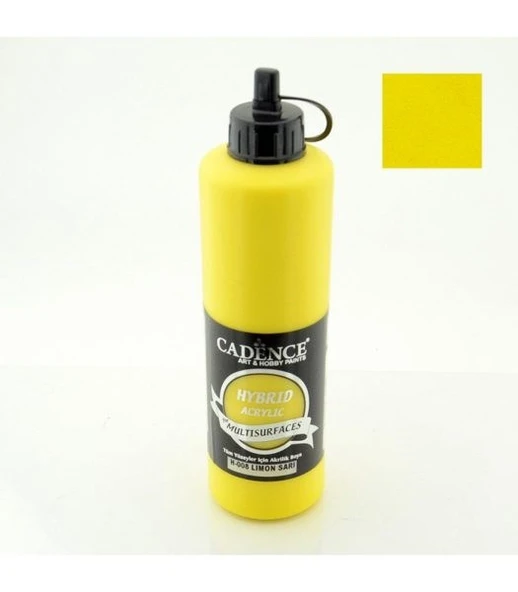 Cadence Hybrid Multisurface Akrilik Boya 500 ml. H-008 LİMON SARI ürün görseli 1