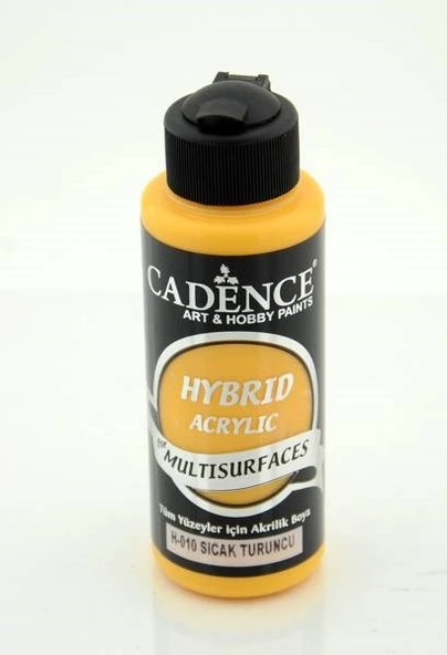 Cadence Hybrid Multisurface Akrilik Boya 120 ml. H-010 SICAK TURUNCU ürün görseli 1