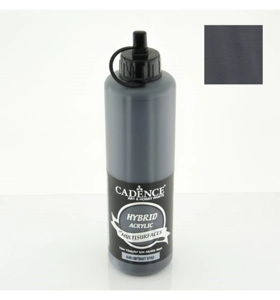 Cadence Hybrid Multisurface Akrilik Boya 500 ml. H-091 ANTRASİT SİYAH ürün görseli 1