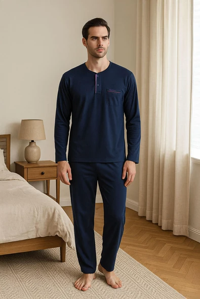 Pierre Cardin Erkek Uzun Kollu Penye  Pijama ürün görseli 1