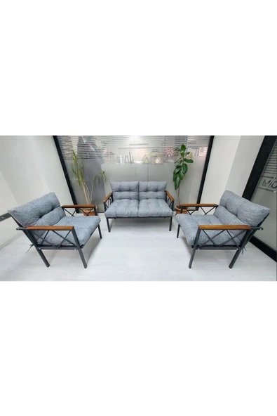 adımshops Balkon-bahçe-kafe Çay Seti Koltuk Oturma Takımı-oturma Grubu Miami ürün görseli 1