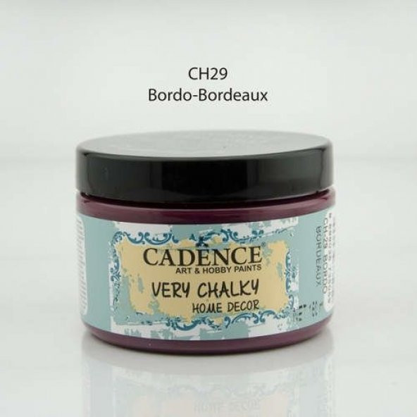 Cadence Very Chalky Home Decor Mobilya Boyası 150 ml. CH-29 BORDO ürün görseli 1