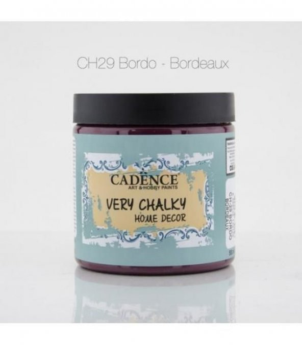 Cadence Very Chalky Home Decor Mobilya Boyası 500 ml. CH-29 BORDO ürün görseli 1