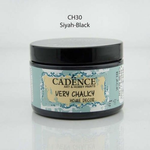 Cadence Very Chalky Home Decor Mobilya Boyası 150 ml. CH-30 SİYAH ürün görseli 1